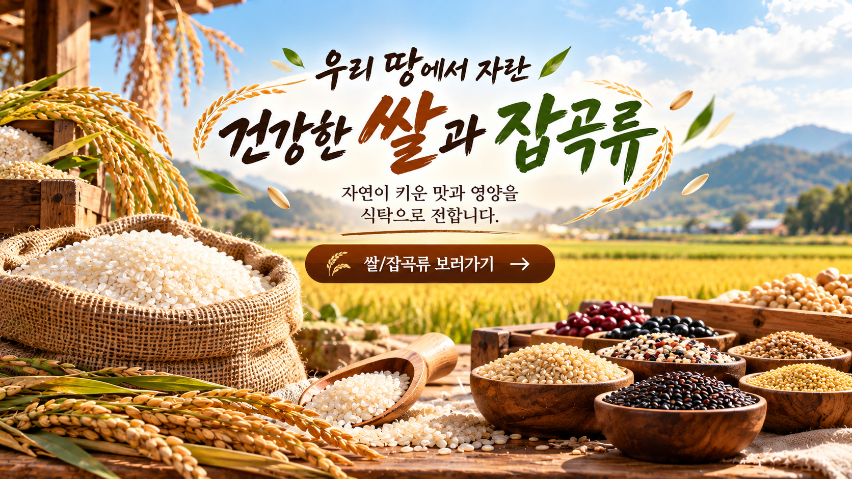 우리 땅에서 자란 건강한 쌀과 잡곡